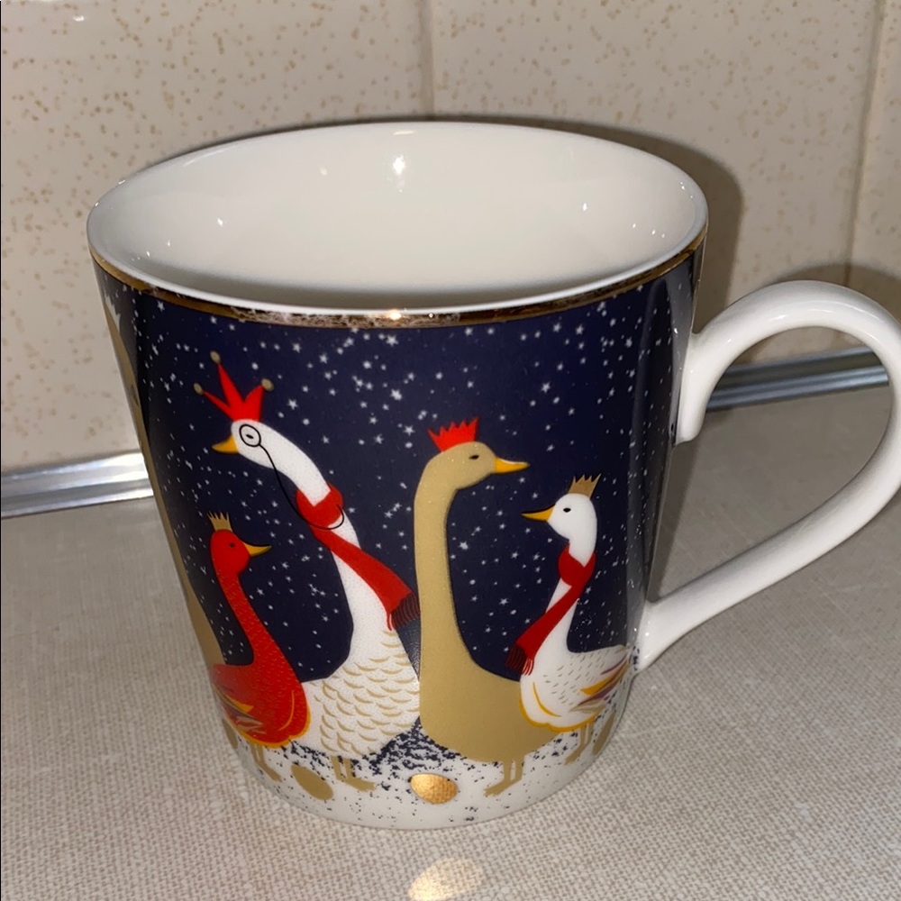 Portmeirion Sara Miller 12 Days of Christmas Geese Coffee Mug